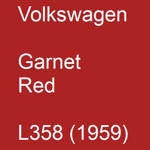 Volkswagen, Garnet Red, L358 (1959).